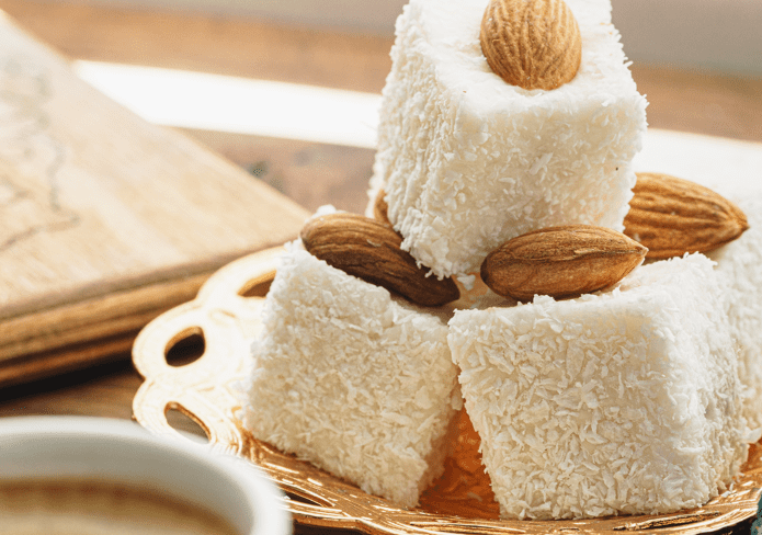 Kokos kocke bez pečenja - Recept