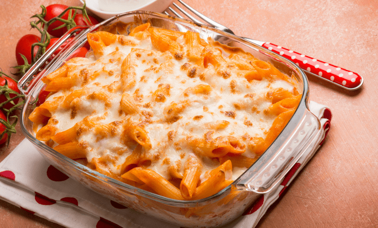 Zapečena penne tjestenina sa sirom i goveđom šunkom - Recept