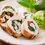 Rolovana piletina sa špinatom i kajmakom - Recept
